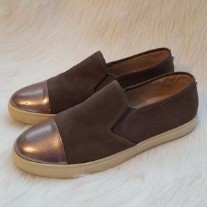 Steve Madden slip-ons bronze-y taupe